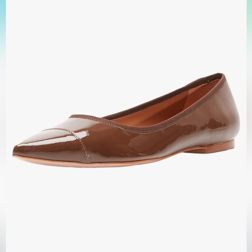 Rebecca Allen Brown Flats Elegant Pointed-Toe Design